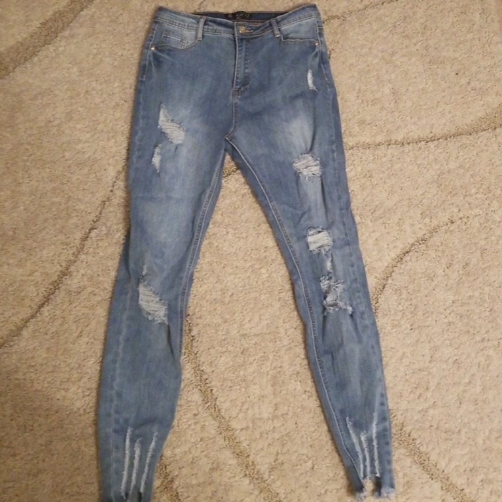Misguided distressed skinny jeans